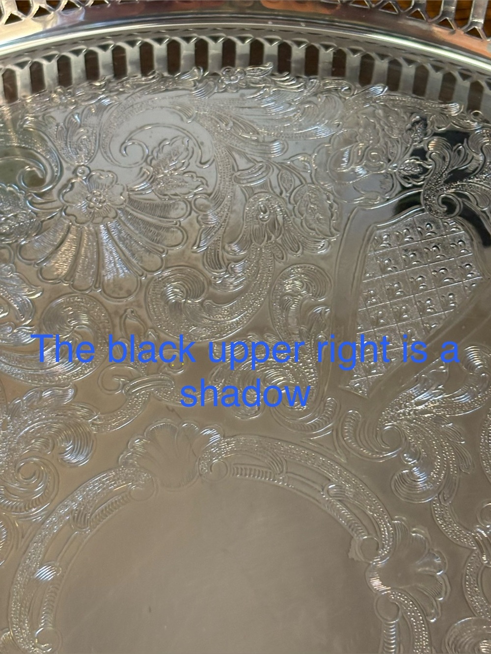 Vintage Wallace Baroque Silverplate Tray 13.25” - Picture 13 of 15